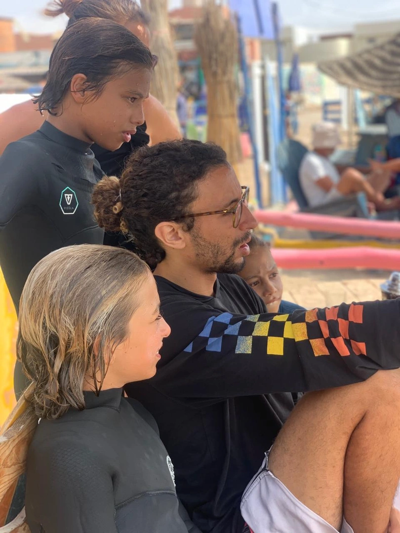 Rencontre sur la terrasse de Moroccan Surf House